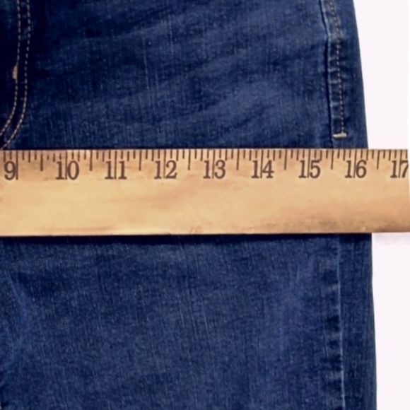 Levi Signature Jean Boyfriend Low Rise Straight Western W4 27x24 Dark Wash Blue - Picture 8 of 11